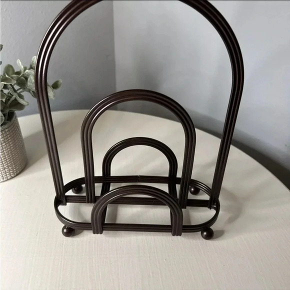 Brown Metal Two Sided Napkin Holder - Picture 2 of 6